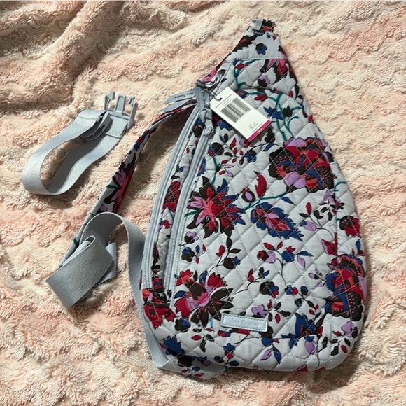 NWT Vera Bradley Multicolor Floral Crossbody Bag/Sling Backpack - Picture 15 of 16